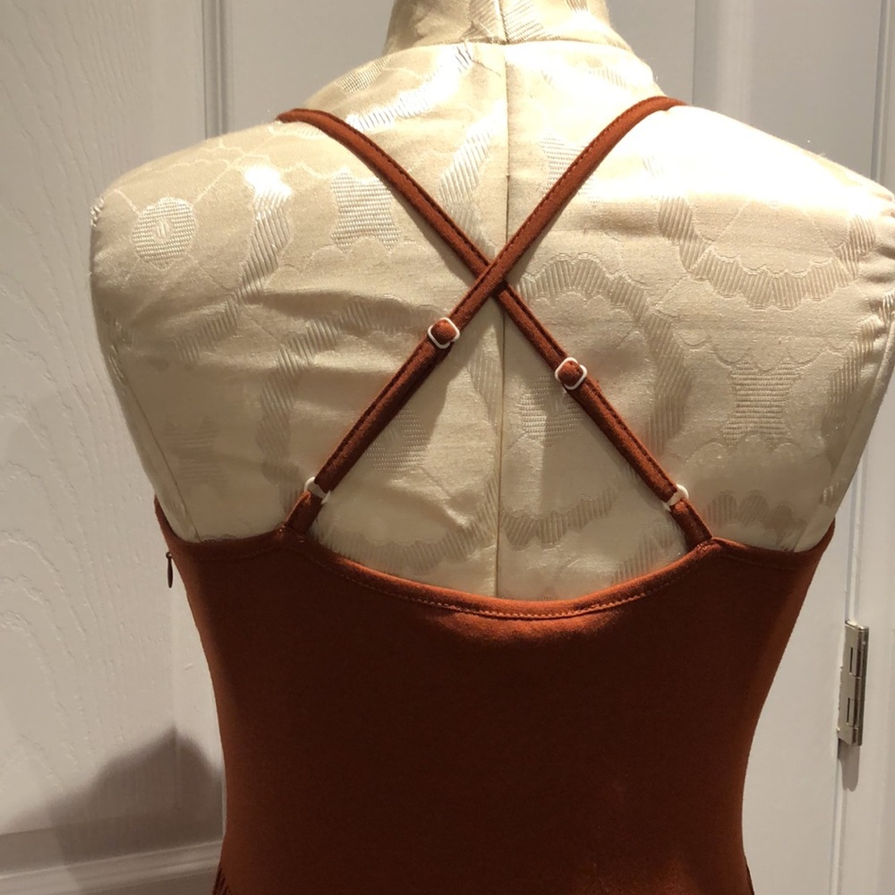 1. Alice & Elmer | NWT V-Neck Sundress with Buttons (Burnt Orange/Rust) - Picture 6 of 10